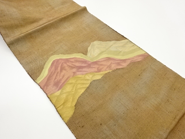 JAPANESE NAGOYA OBI / TSUMUGI / WOVEN MOUNTAINS